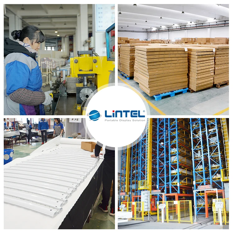 Lingtong Popular Quick Assembly Tension Fabric Backdrop Pop Up Stand LED Light Box for Advertising Exhibition Booth