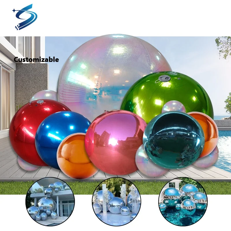 Advertising Inflatables Heart Shaped Love Balloon Decoration Christmas Mirror Hanging Balls Pool Globe Party Wedding Balloons