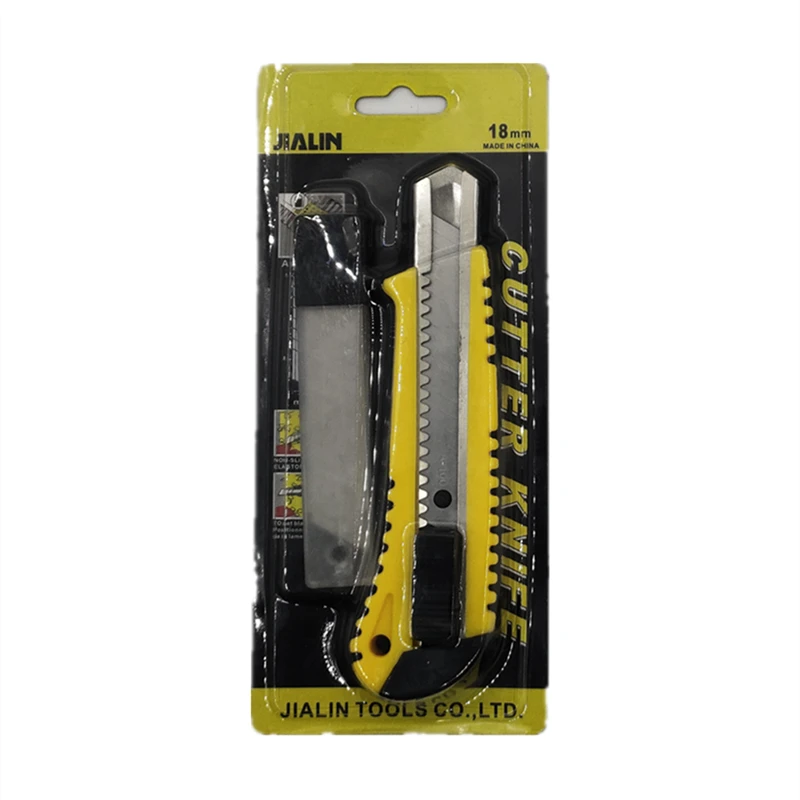 18mm plastic paper cutting knife, auto lock snap-off utility knife