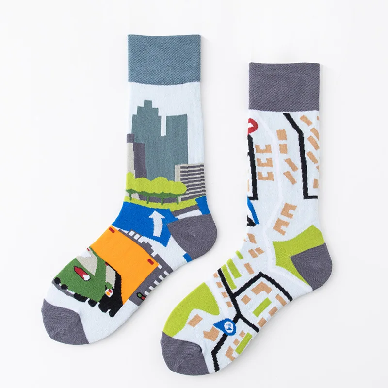 Customize Your Design Socks Crazy Design Fashion AB Mismatch Socks Cute Cartoon Socks