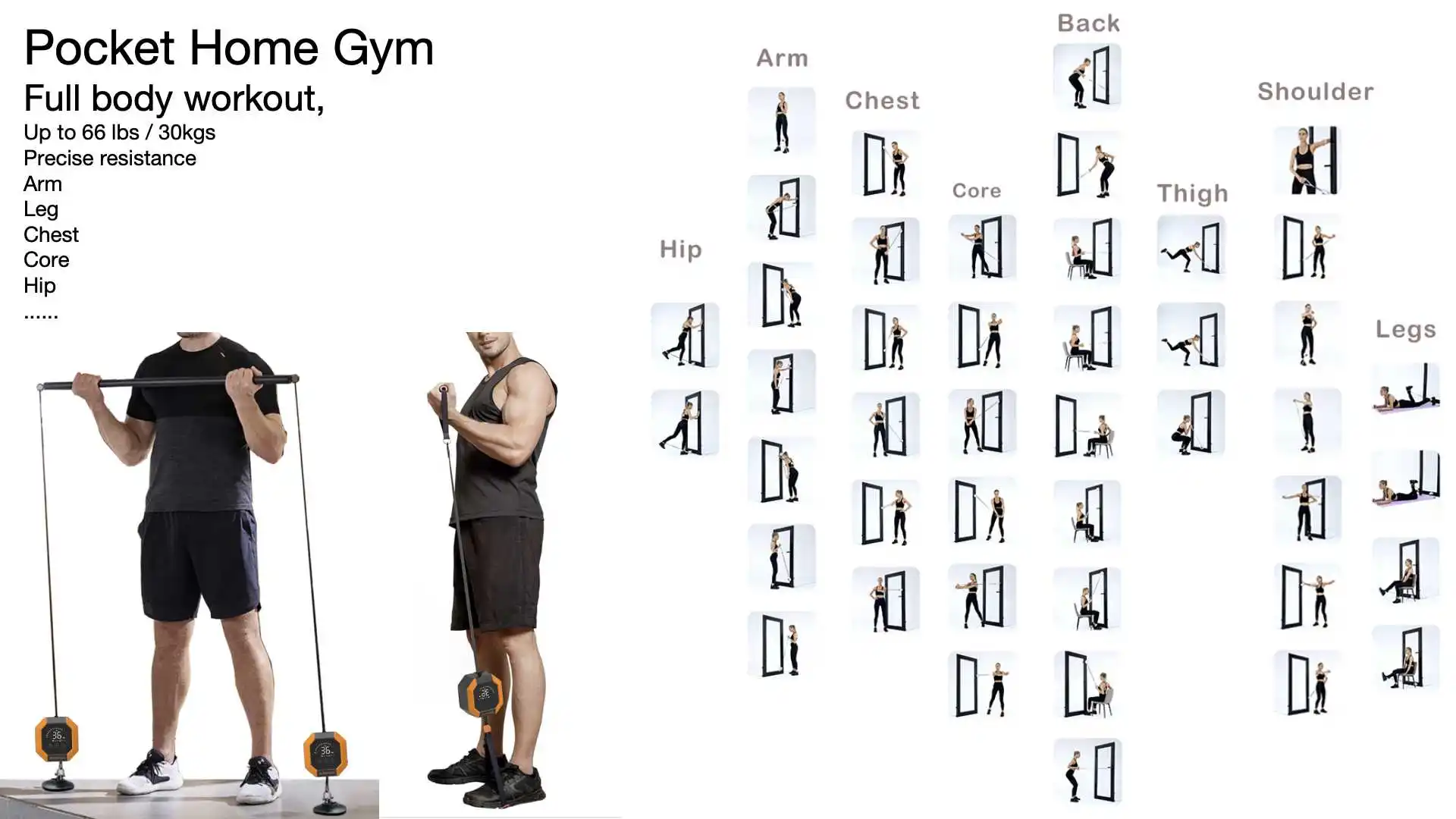 Smart exercise equipment cable pull pocket home gym fitness pump flywheel trainer with adjustable resistance control