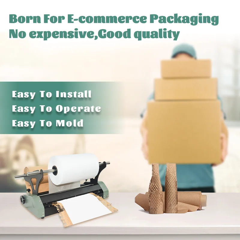 New Invention Automatic Packaging Cushion Machine Kraft Honeycomb Paper Wrapping Dispenser