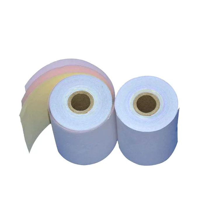 76mmx70mm 3ply Carbonless Thermal Paper white yellow pink NCR