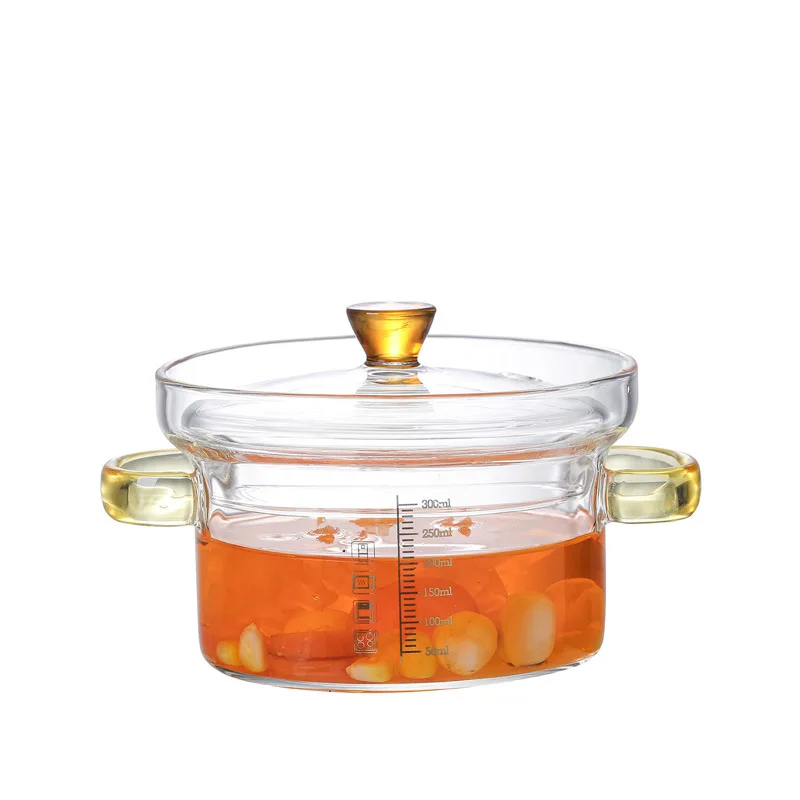 Modern Handmade Steamed Egg Bowl Stew Pot Soup Tureen with Double Handle Lid Cover for Home Kitchen Use for Hotels