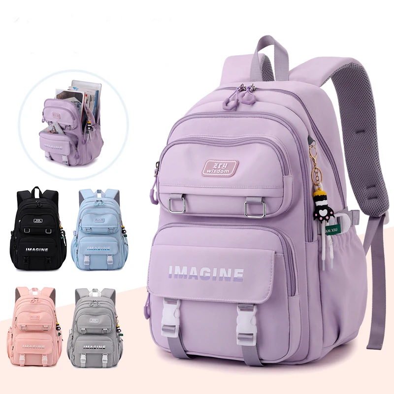 Wholesale fashion school bags Oxford teenager casual laptop backpack for girls women large capacity college student backpack