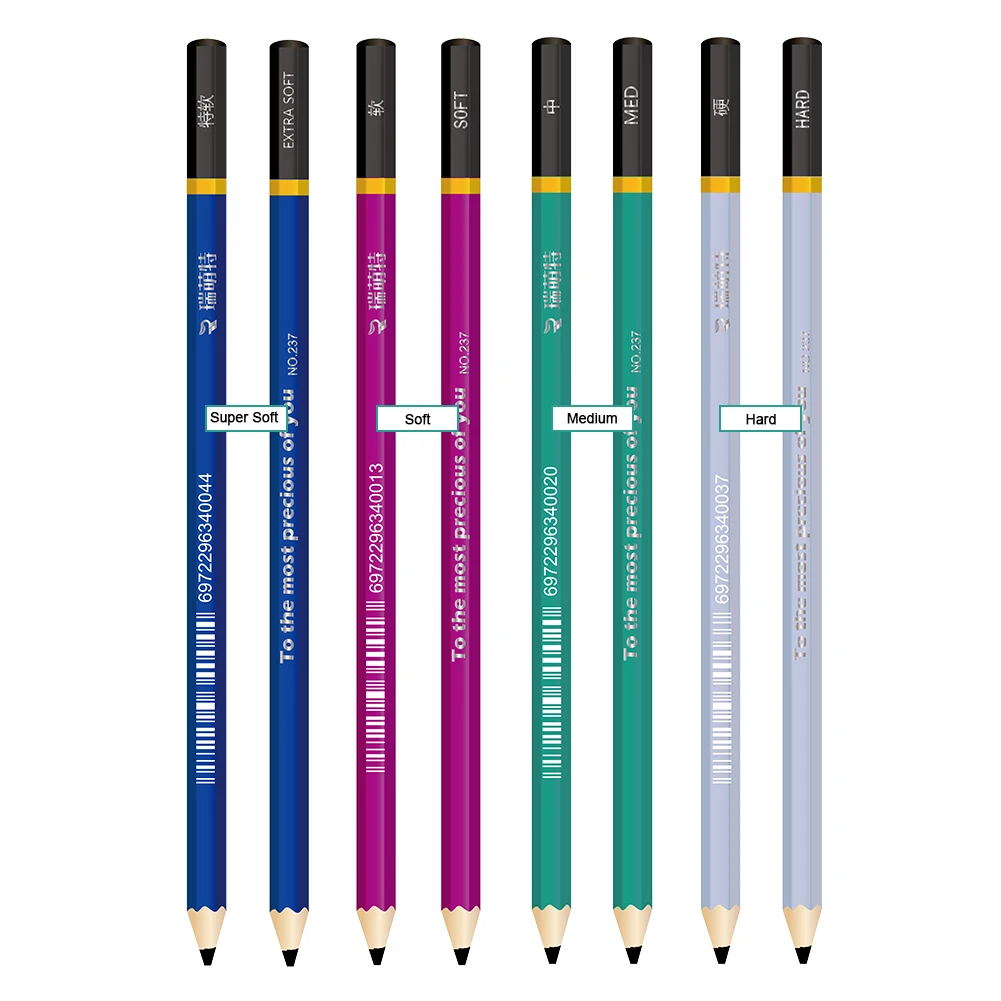10 шт./коробка, мягкие/нейтральные/жесткие нетоксичные карандаши для рисования