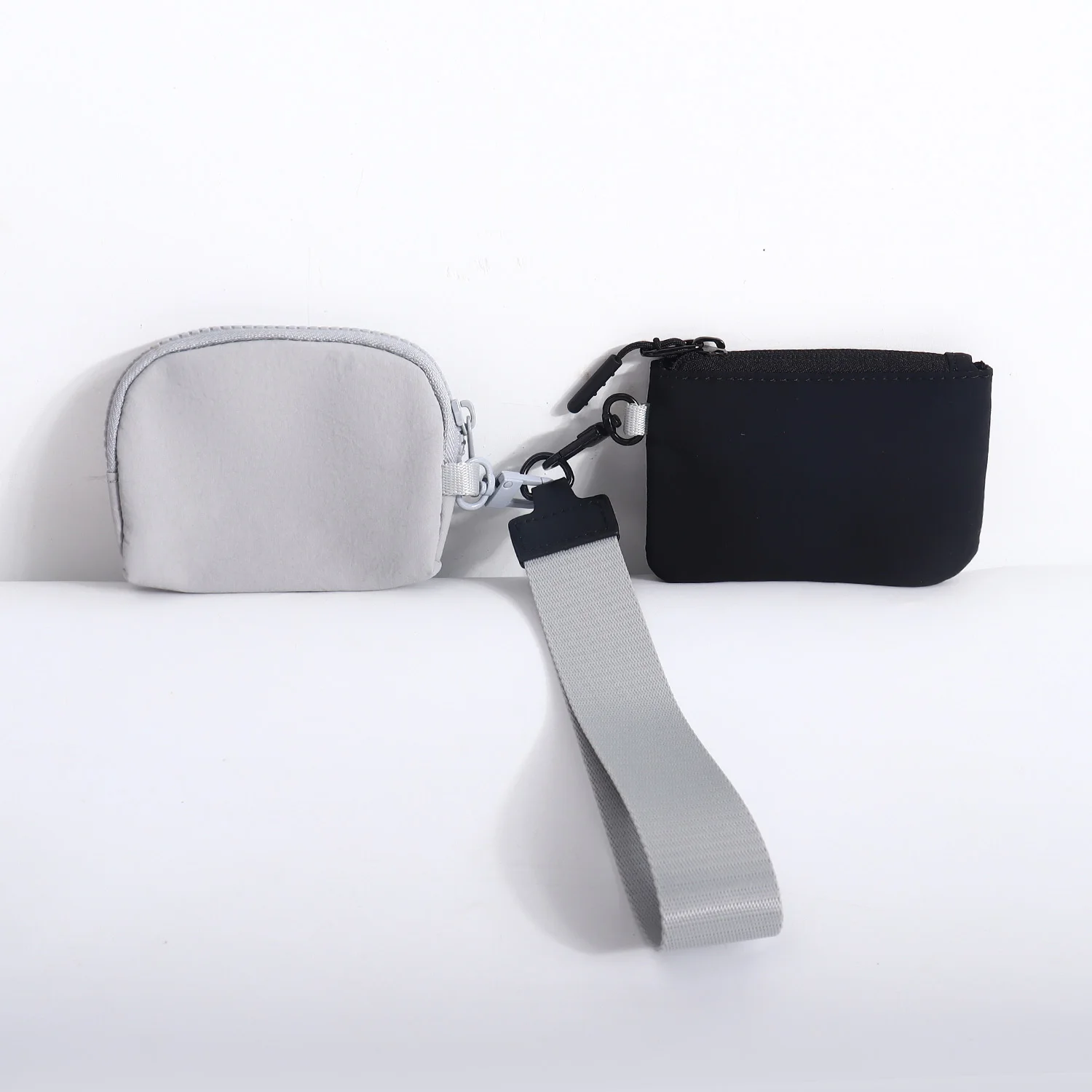 Waterproof Portable Wristlet Wallet Keychain Cute Mini Small Purse Dual Pouch Change Purse Card Holder Coin Purse Men Wrist Bag