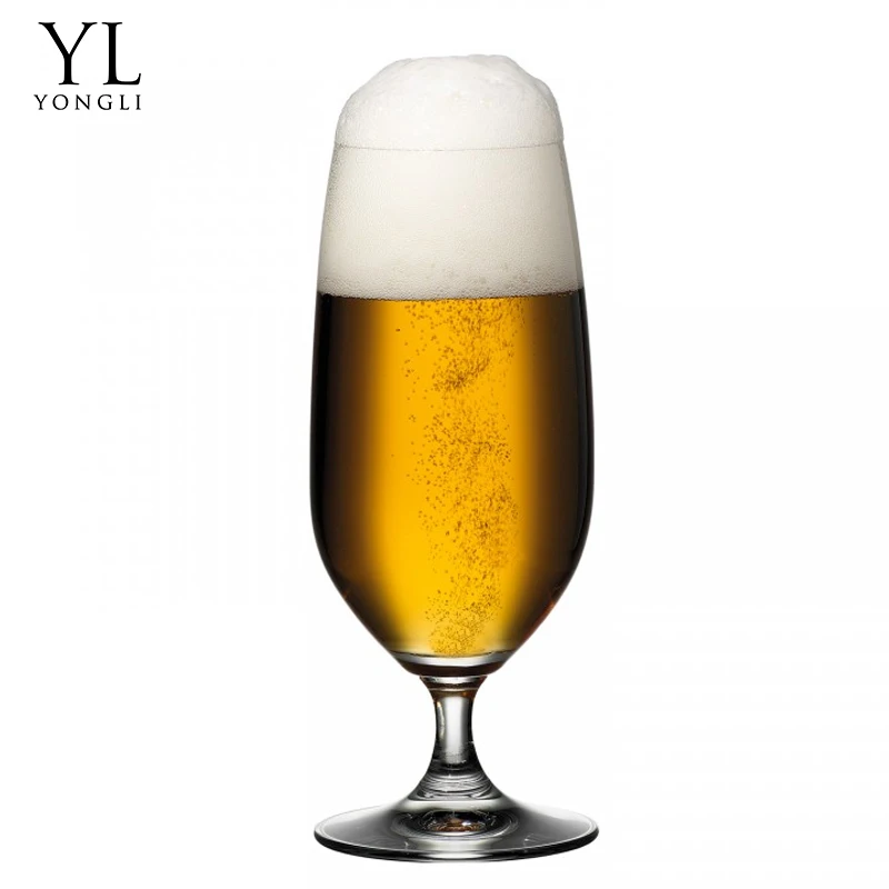 Swirling pilsner Custom metal logo gold rim glass germany swirl pislner beer glass cup glass beer can