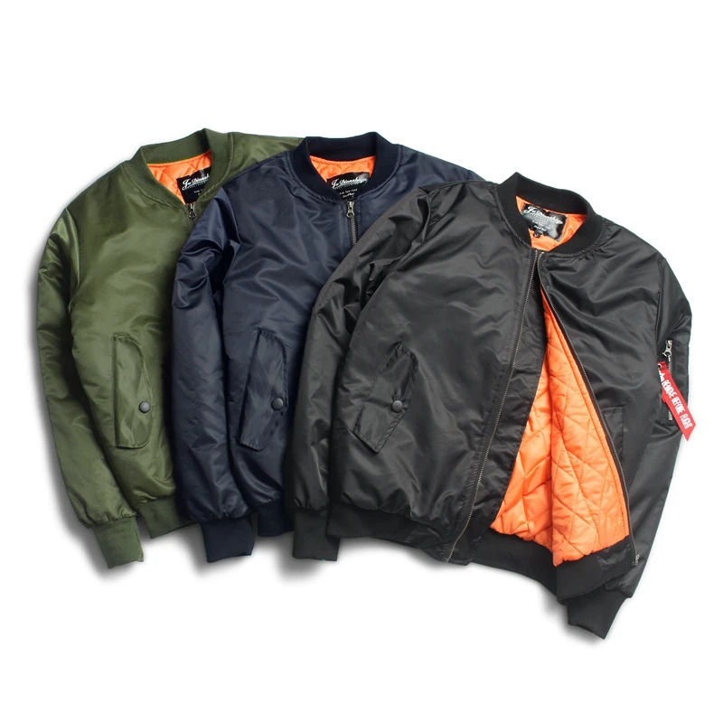 Good Quality Fashion Street Style Ma-1 Flight Jacket  Oversize Blank Custom Flight Jacket Flight Bomber Jacket
