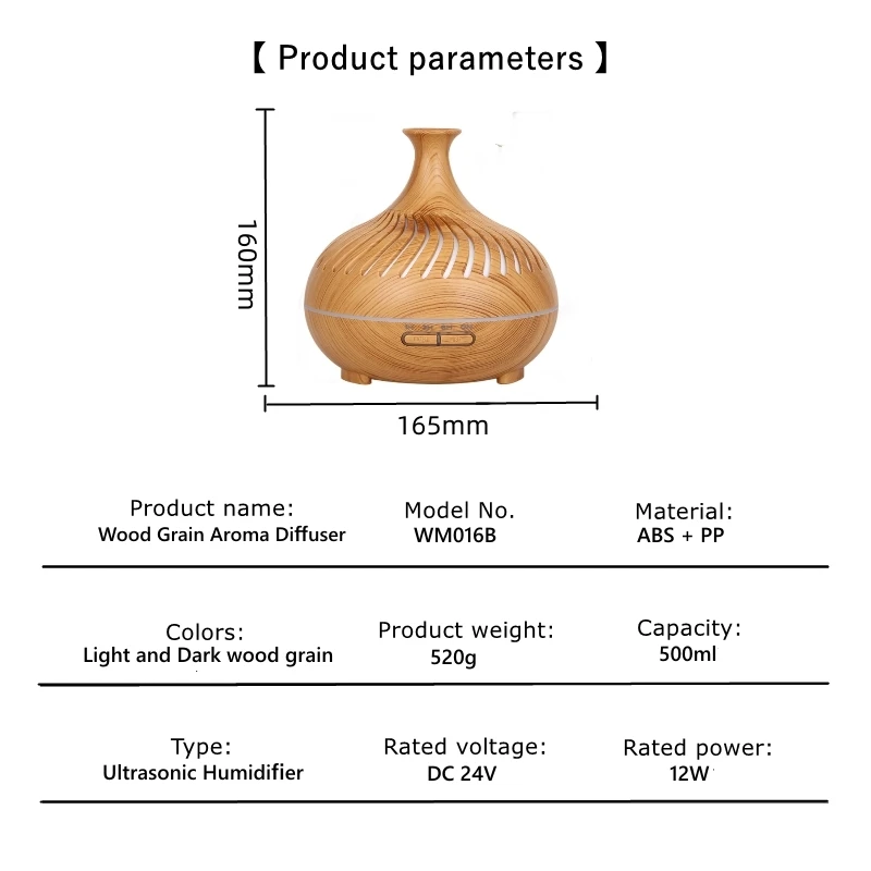 High Tech 2 In 1 Cool Mist 7 Colors Led 24V Portable Electric Ultrasonic Aromatherapy Essential Oil Humidifier for Room Office