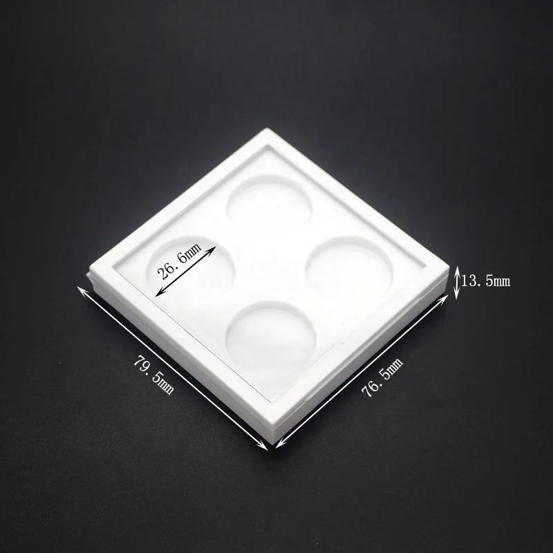 LZ Pack Stock 100pcs Square Inner 26.5mm Lipstick Case Custom Logo Magnetic Closure Cosmetics Eyeshadow Palette With Window