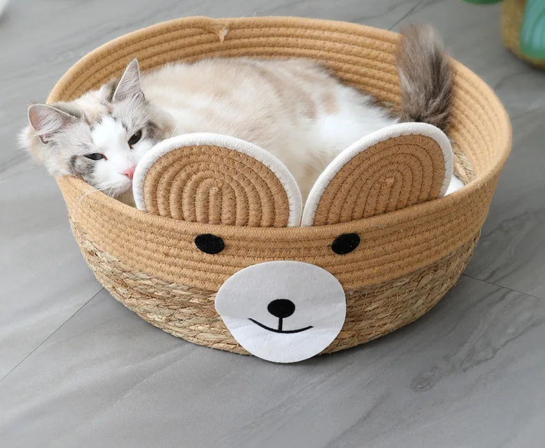 new fashion Wholesale Eco Friendly Warm Comfortable Pet Accessories Breathable House Modern Cat Furniture Raised Hanging Rattan