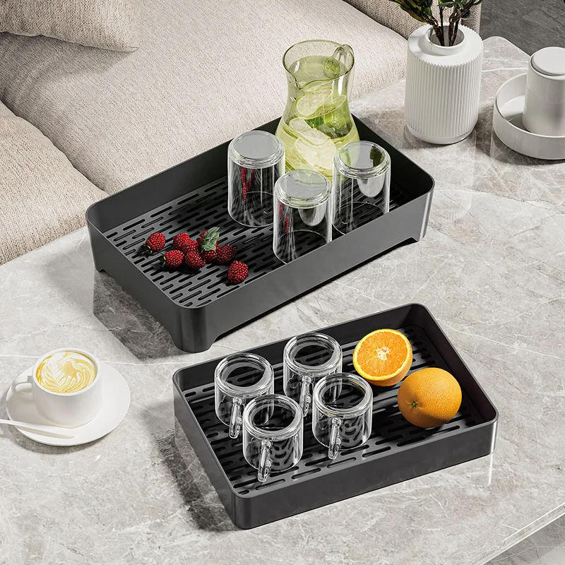 Wholesale Kitchen Desktop 2 Layers Tray Utensil Drying Tray Tea Cup Storage Tray