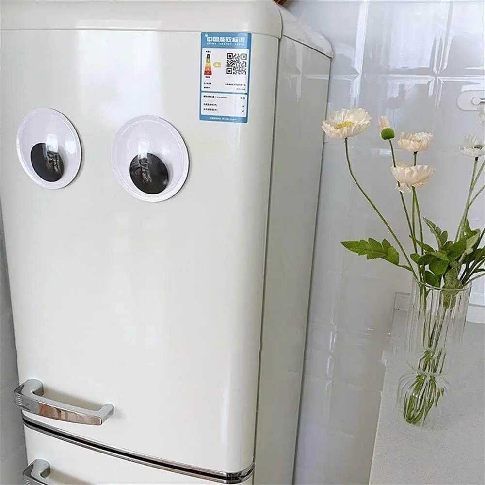 2Pcs White 120mm Giant Googly Eyes Self Adhesive Big Wiggle Eyes for Party Decorations Refrigerator Door Lawns Car DIY Craft