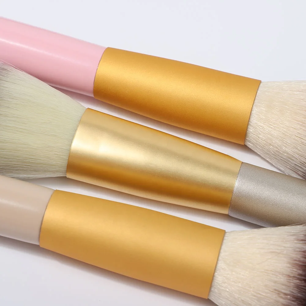 DIAS 12 Pieces Powder Eye Professional High Quality Synthetic Wholesale Vegan Private Label Pink Makeup Brushes