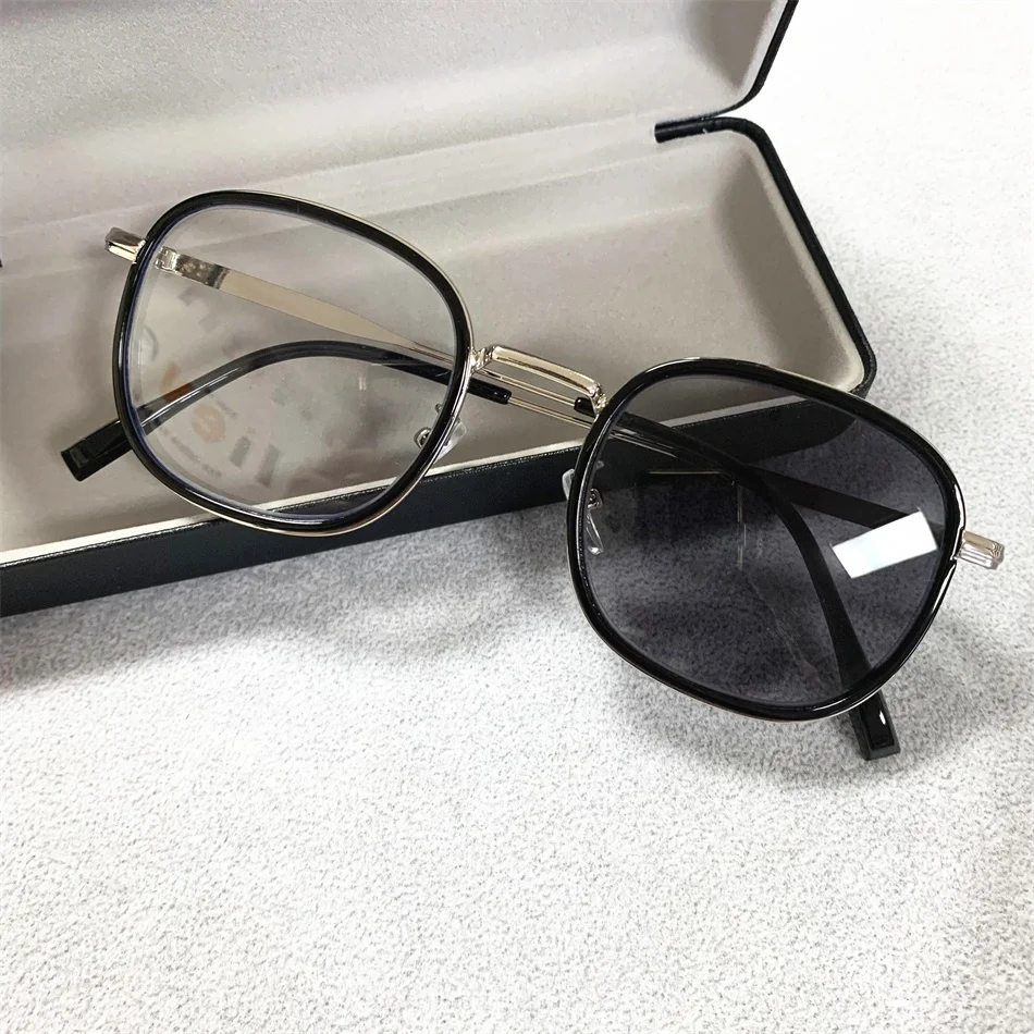 photochromic lens anti blue light round brown tawny retro photo grey lenses 2024 computer optical girls women transition glasses