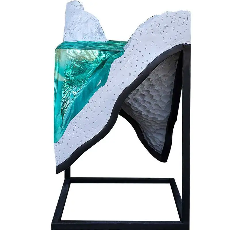 
Hot Sale Interior Decoration Contemporary Stainless Steel Ocean Waves Sculpture 