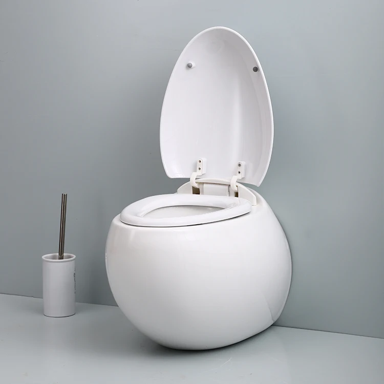 2020 wholesale price porcelain rimless egg-shape design p trap sanitary ware wc wall-mounted wall-hung wall hanging toilet bowl