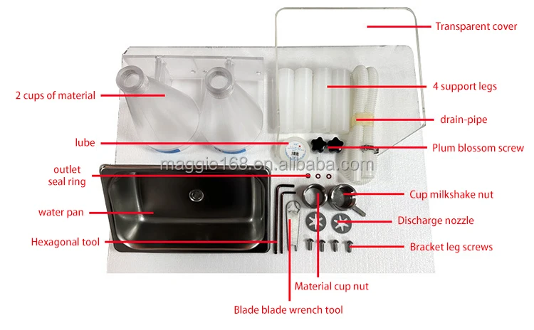 Small Business 110V 220V 750 W Frozen Ice Cream Blender Machine At Supermarket Restaurant School Party
