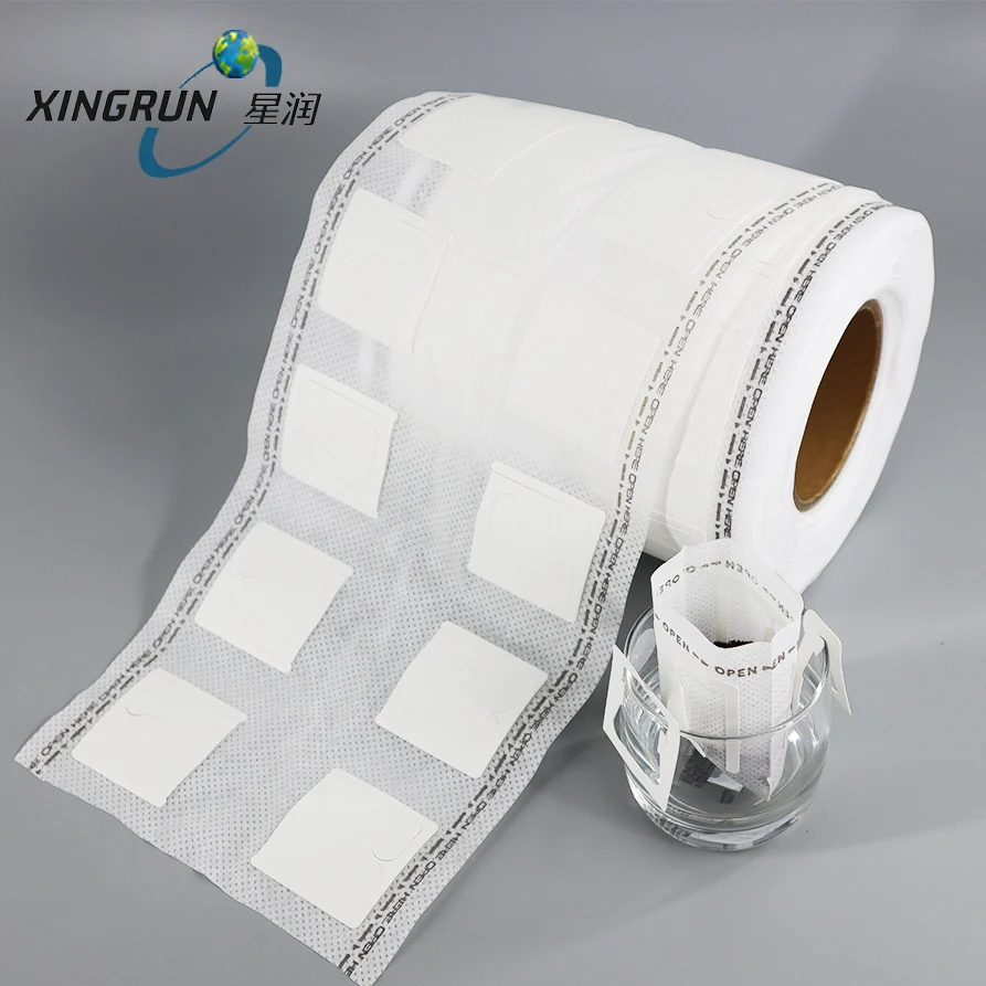 Heat Seal Empty PLA Corn Fiber Hanger Filter Coffee Bag With Hanging Ear Finished Product OEM Processing