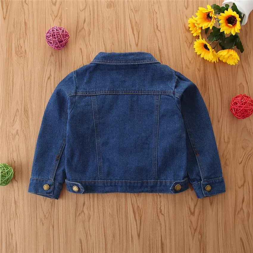 2020 Fashion Spring Denim Jacket Long Sleeve Boys Outwear Children Clothing Kids Baby Girls Denimn Jackets