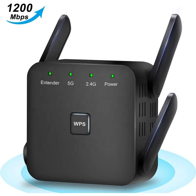 Toplinkst hot selling 360 Degree Full Coverage 5GHz and 2.4GHz Ac1200 wifi range extender Wireless Signal Booster