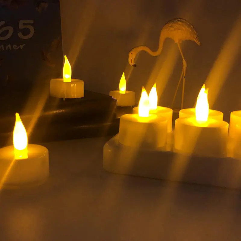 Cheap Wholesale Led Candlelight Plastic Material Warm Yellow For Wedding Birthday Party Decoration Led Candlelight