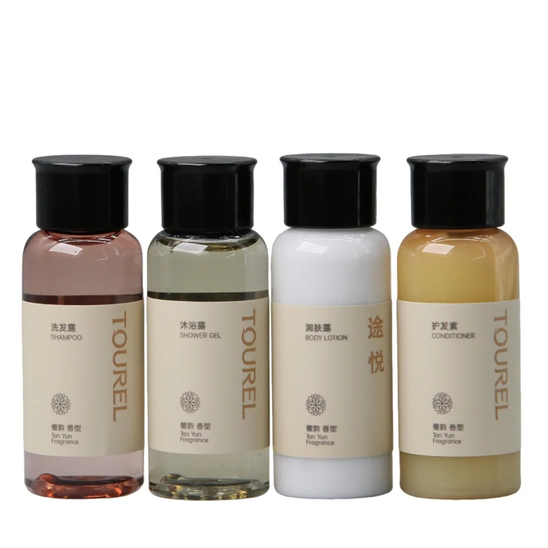 Best deign soap and color toiletry amenities set shampoo and conditioner maker