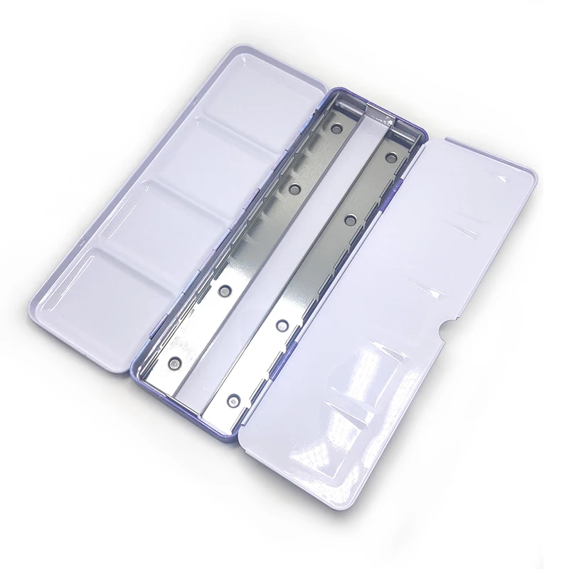 Watercolor Box Tinplate Watercolor Box Colorful Anti-Skid Full Pan 24 Colors Painting Solid Pigment Case Tin Box