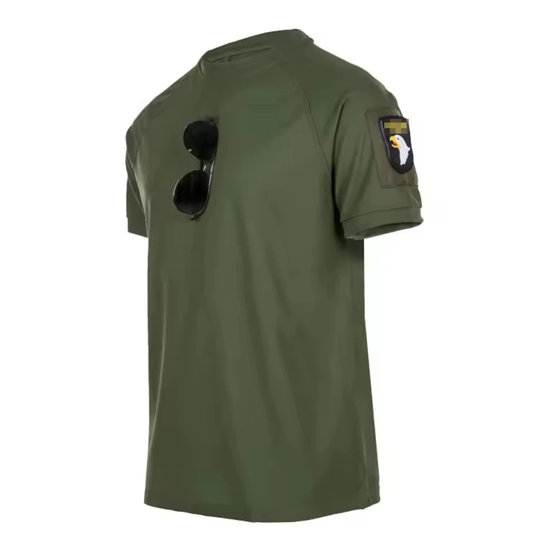 Summer Breathable Shirt Short Sleeve Quick Drying Outdoor Hiking Training Cargo Tactical T-Shirt