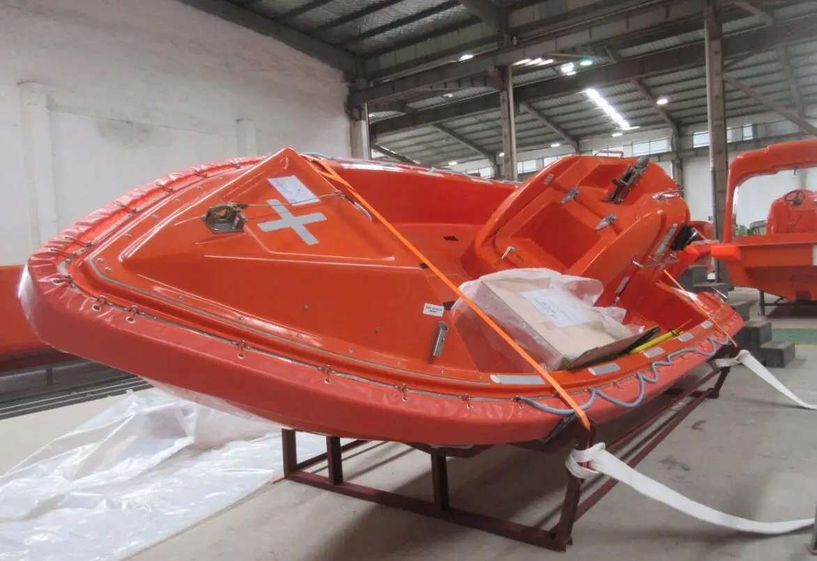 CCS Approved fiberglass rescue boat lifesaving boat with 25HP outboard engine