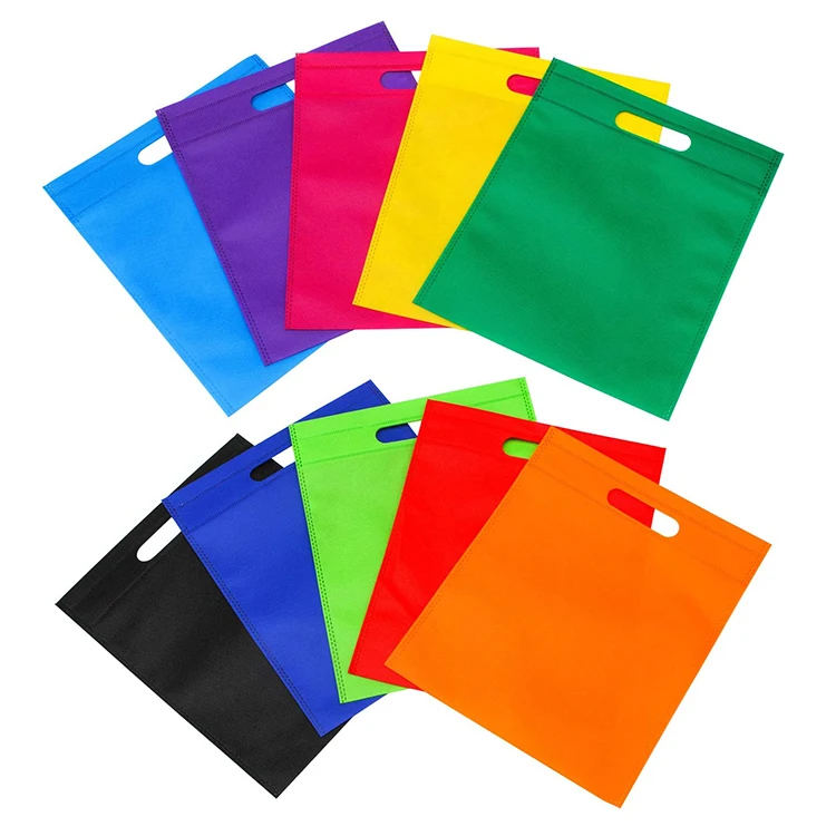 Cheap Price Eco-friendly Non-woven D Cut Bag Carry Grocery Shopping Tote D-cut Non Woven Bag