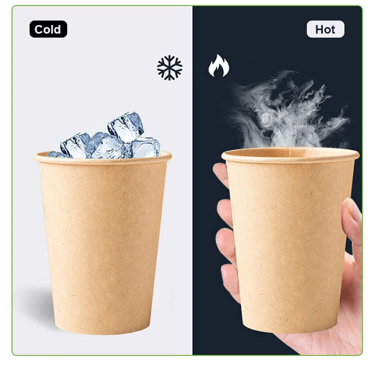 Wholesale Printing 8oz 12oz 16oz Single Wall Disposable Paper Cups customized hot coffee paper cup with lid