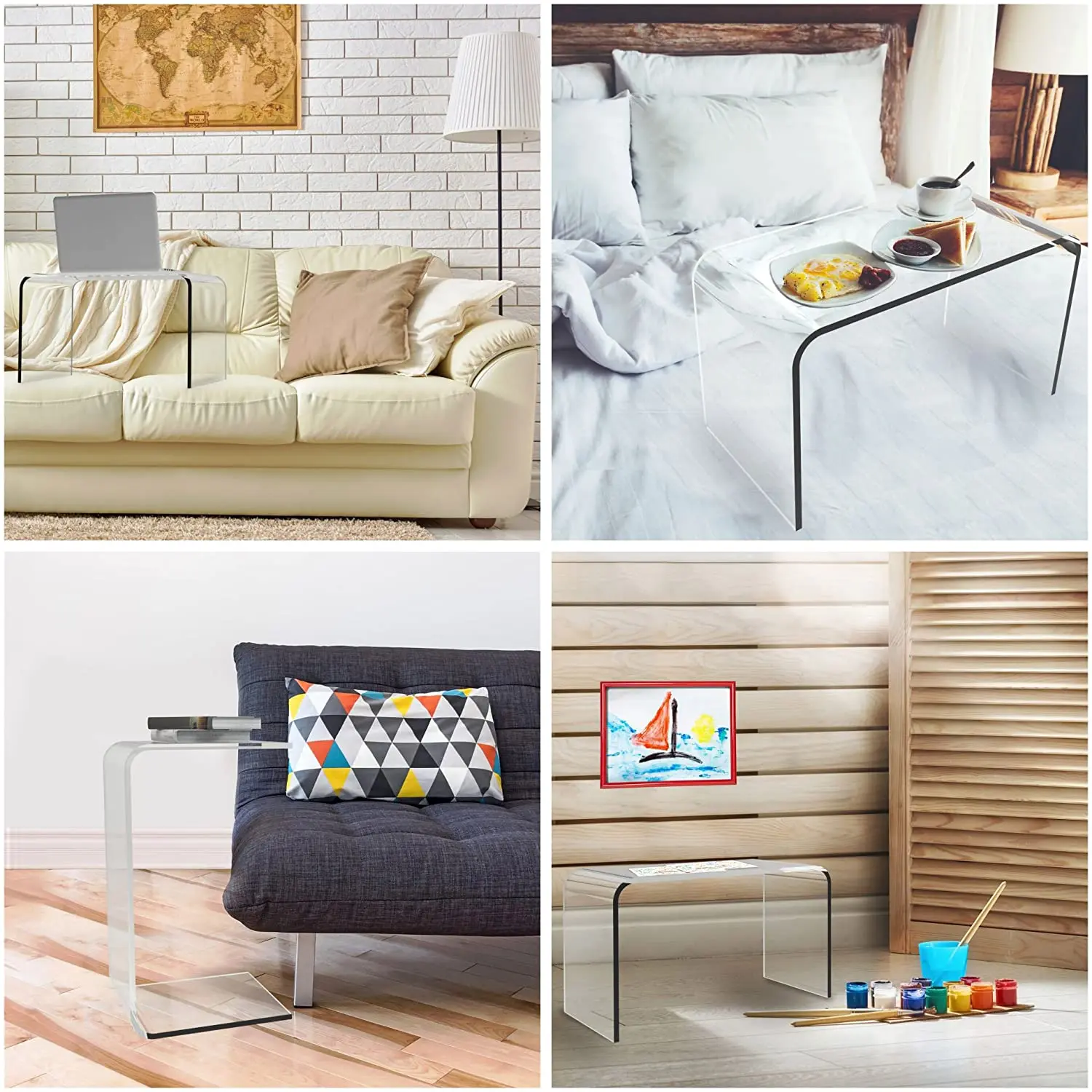 Perspex Waterfall Lucite Coffee Table Acrylic Coffee Table acrylic console table