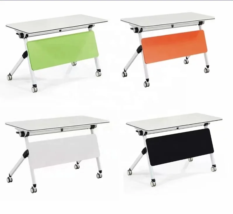 Simple Mobile Reception Table Combination Folding Conference and Training Desk for School Furniture