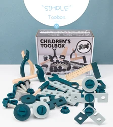 Manufacturers selling new building blocks play tools shape matching screw nut toys children pretend wood toys for kids