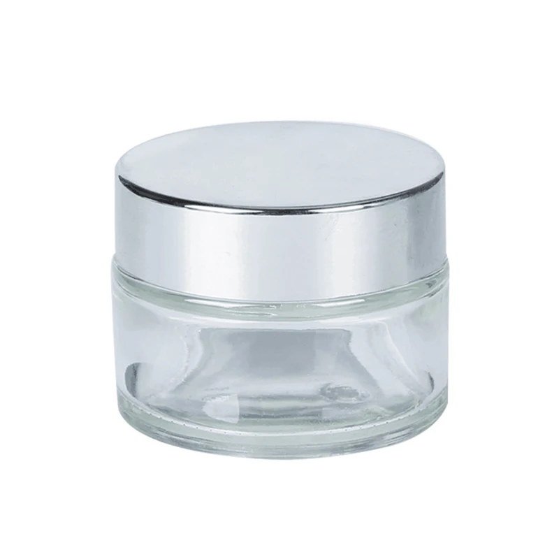 Ruizhuo Ruizhuo Wholesale Transparent Gold Cap Glass Cosmetics Make Up Subpackage 10G 15G Empty Bottle Trial Face Eye Cream Jar