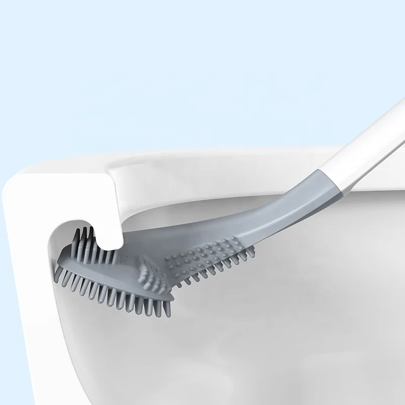  golf shape bathroom with triangle holder long handle silicone toilet