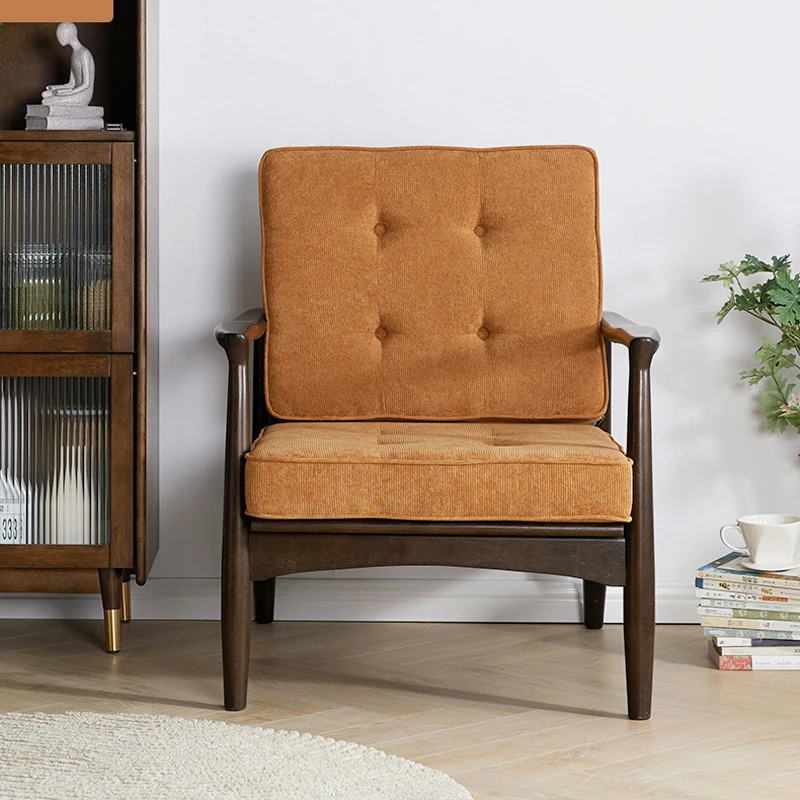 Xingsheng Solid wood single sofa chair household living room bedroom leisure chair