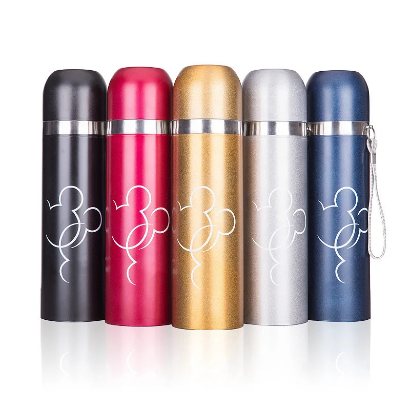 500ML  Stainless Steel Water Bottle Cartoon Thermos Mug Drinkware