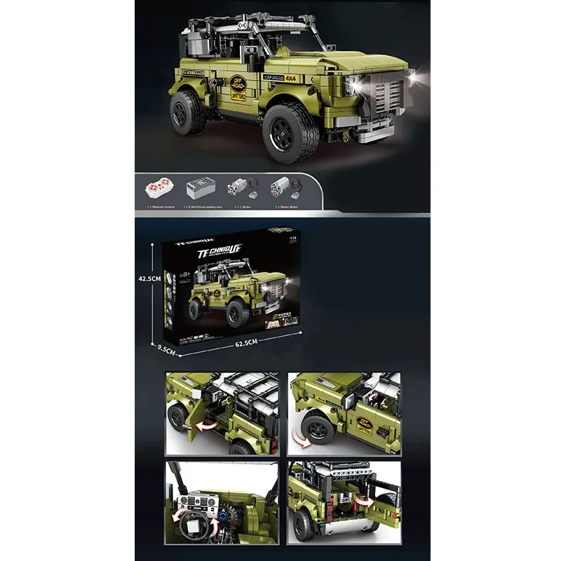 1358 шт. Новый RC range rover строительный блок игрушечный автомобиль