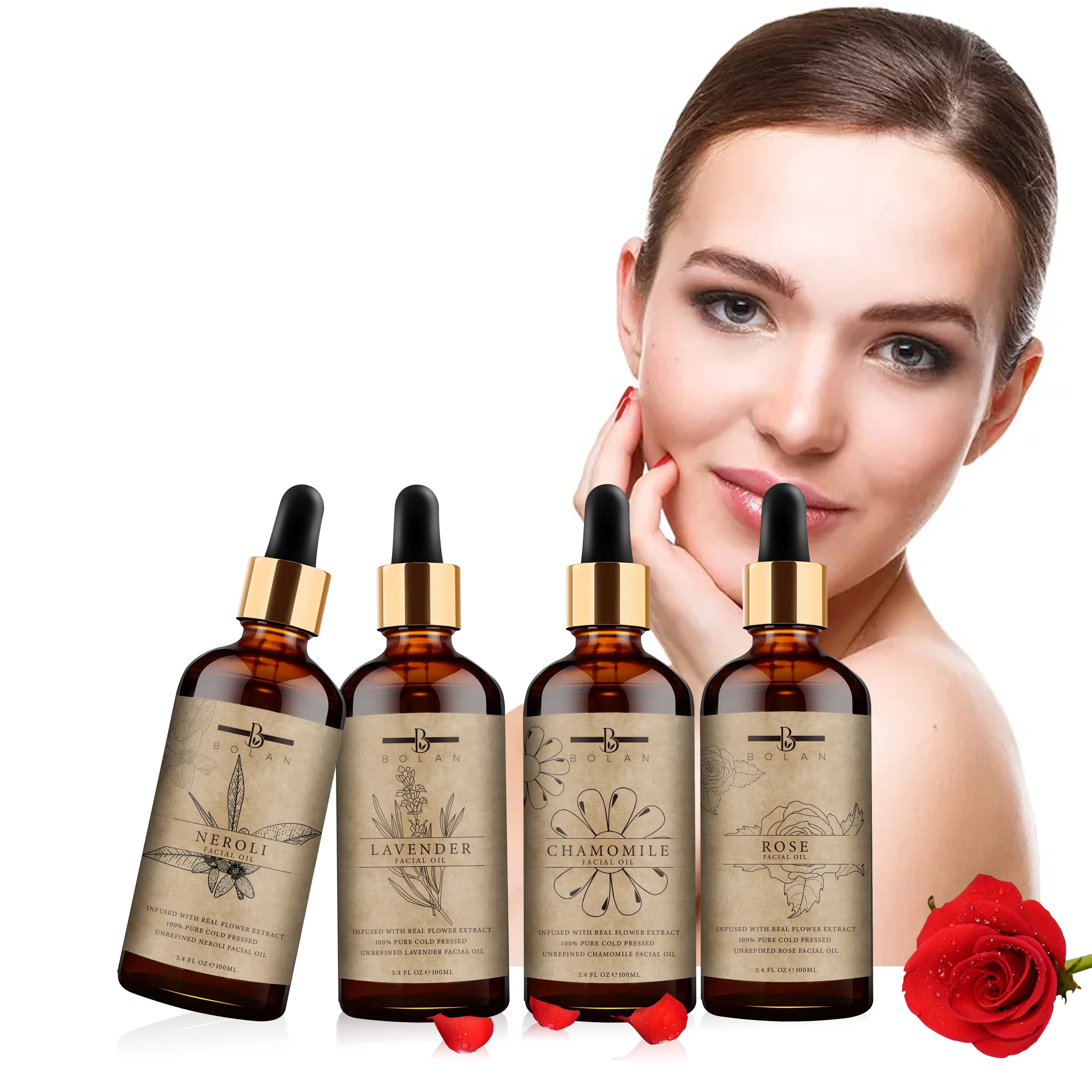 OEM cosmetics bulk all natural organic face body shining glow massage treatment oil body care oil