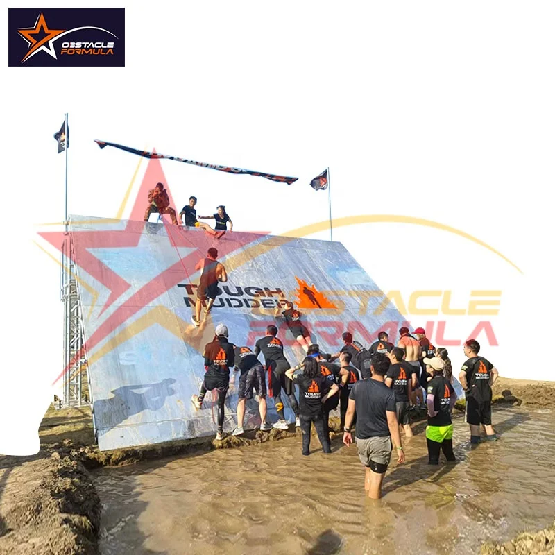 American ninja warrior obstacle course outdoor adult climbing for race