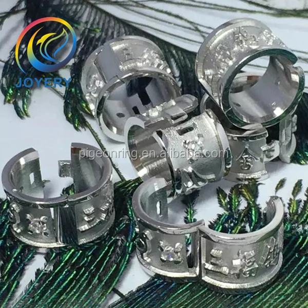 High quality Open silver pigeon rings bird rings bird bands poultry leg band chicken ring