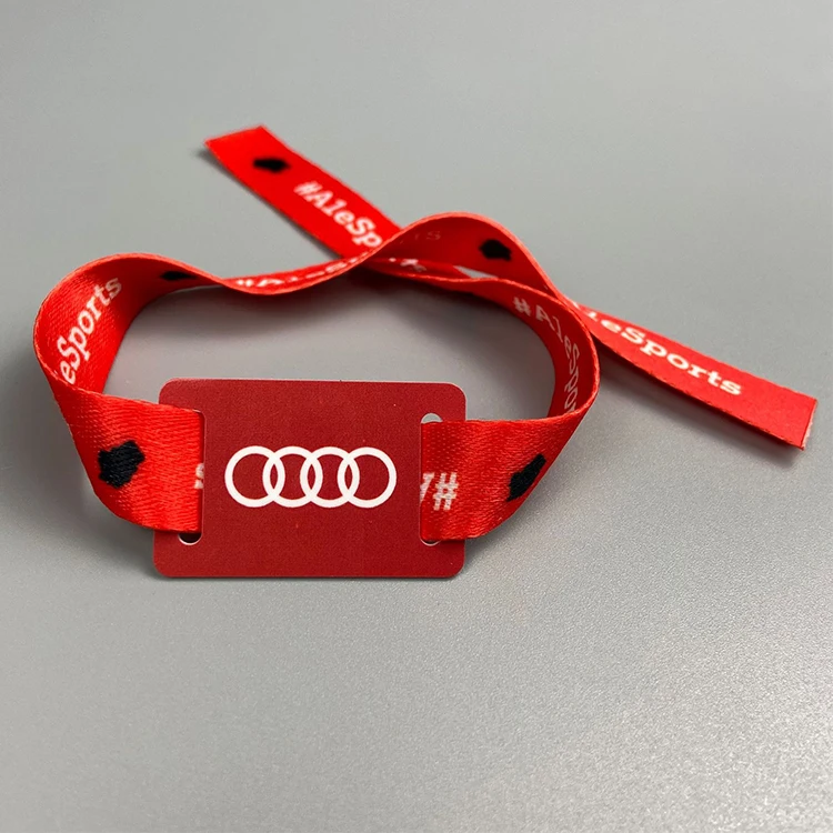 NFC213 bracelet ticket woven event wristband payment bracelet with QR code