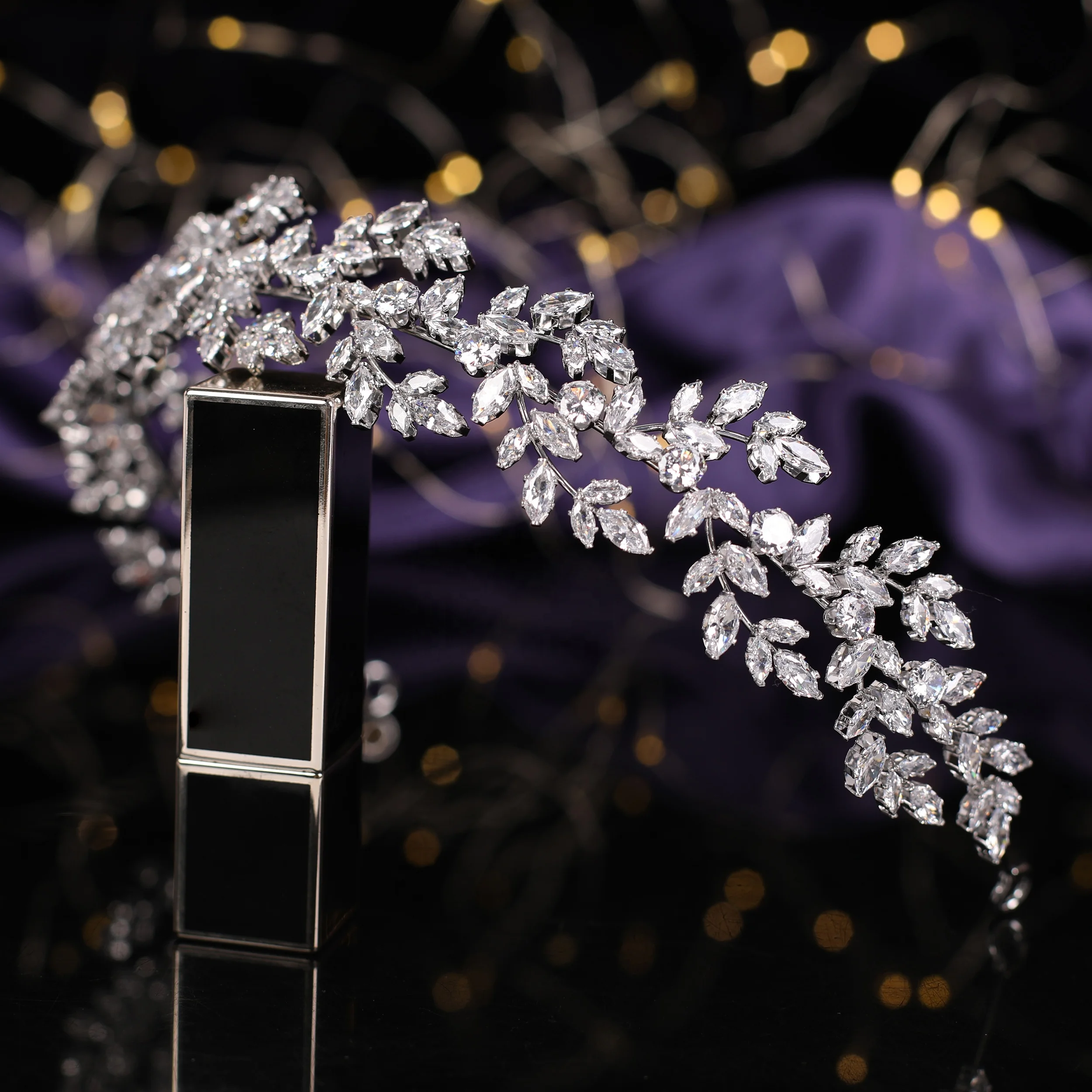 Echsio Simple Hairbands Women Hair Jewelry Bridal Wedding Hair Accessories Cubic Zircon  Tiaras and Crown BC6130 Corona Princesa