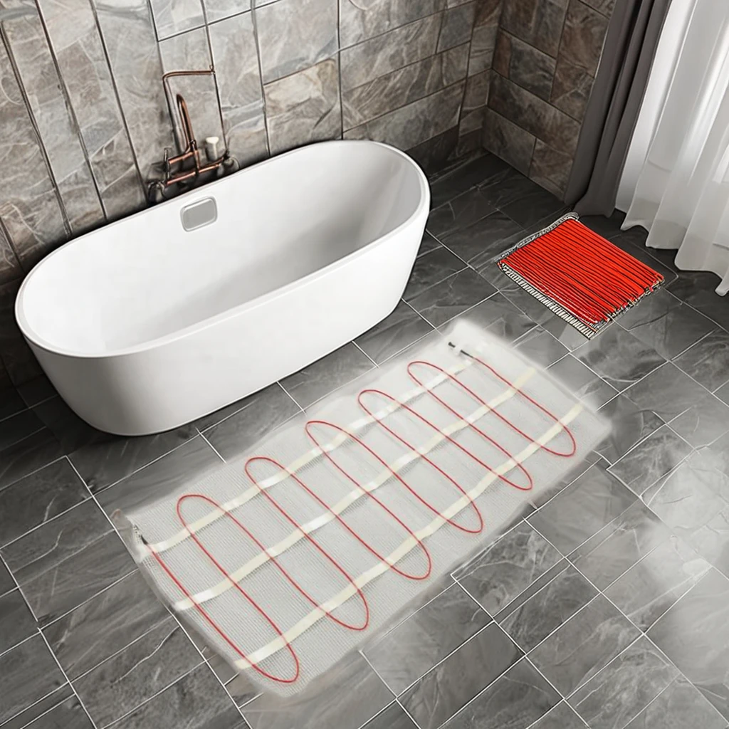 Modern Dual Conductor Design With Output Of 150W Per Square Underfloor House Floor Heating Mat