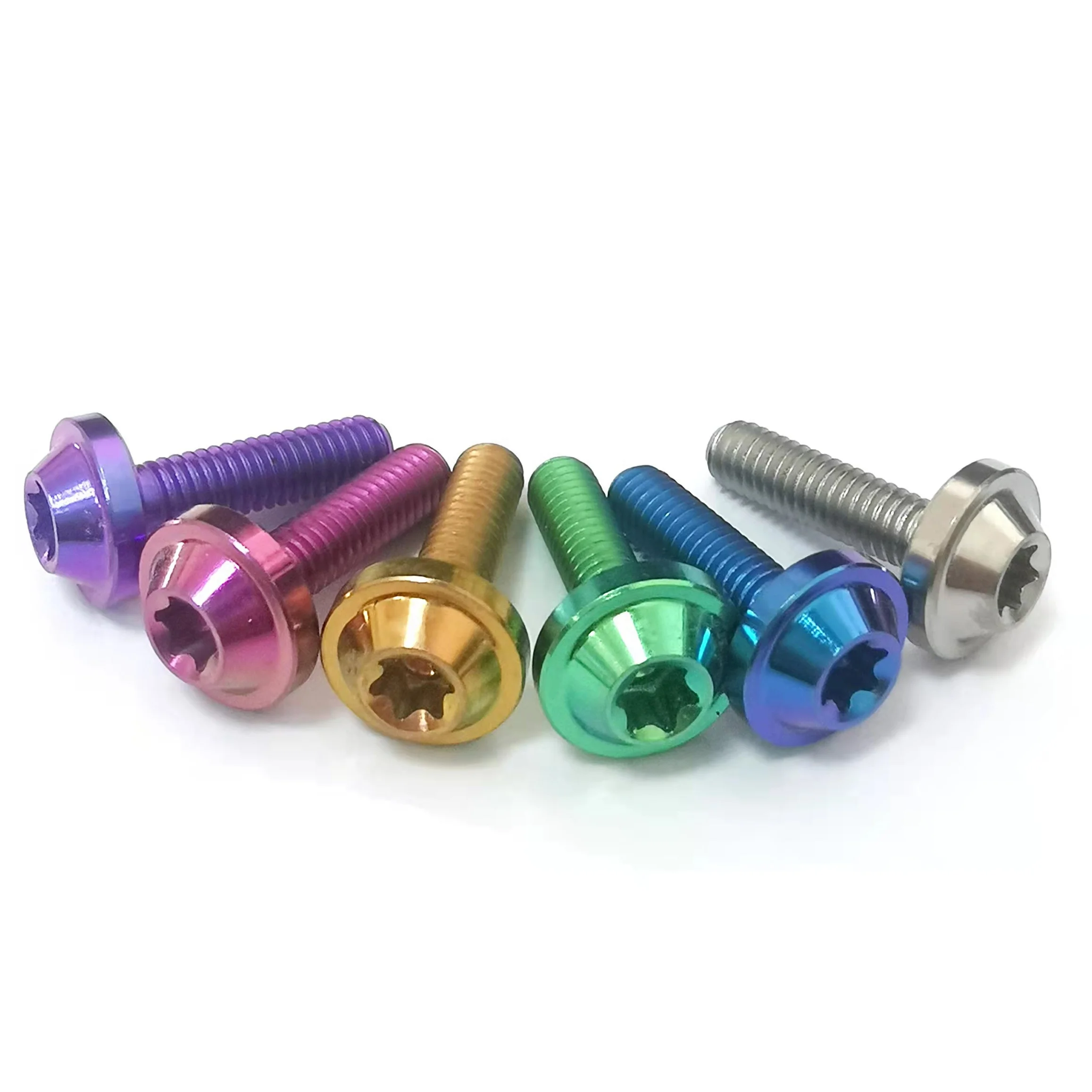 TITST M4x8mm titanium bolts shell head helmet bolts for motorcycle OEM accept black rainbow torx bolts