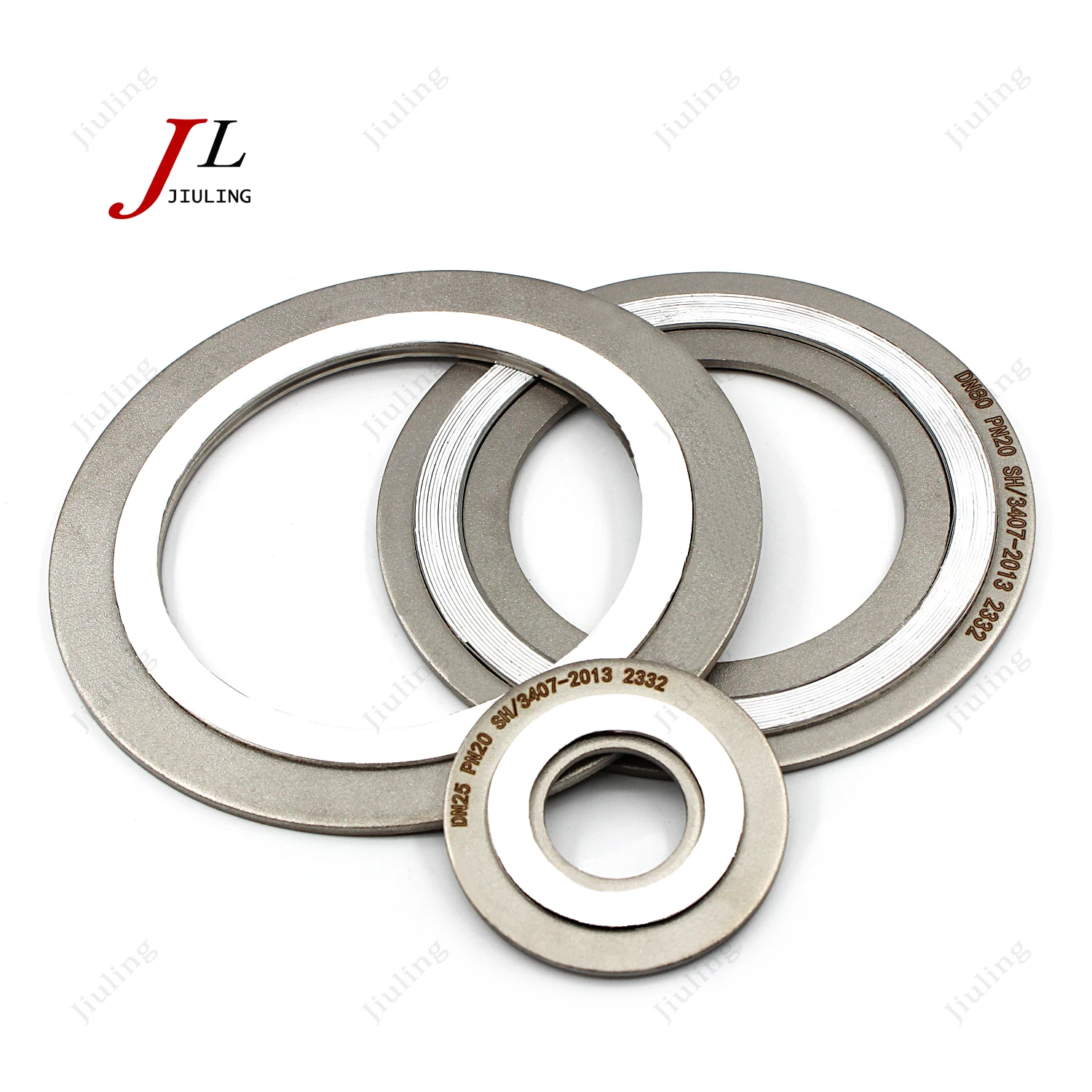 D Type Inner And Outer Ring Ptfe Spiral Wound Gasket 304 Inner And Outer Ring Ptfe Pipe Gasket