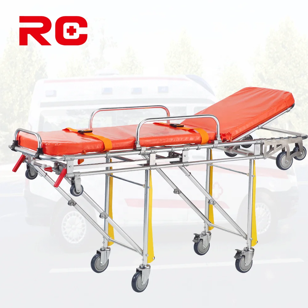 Wholesale Medical Aluminum Ambulance Trolley Stretcher Patient Transfer Stretcher Bed